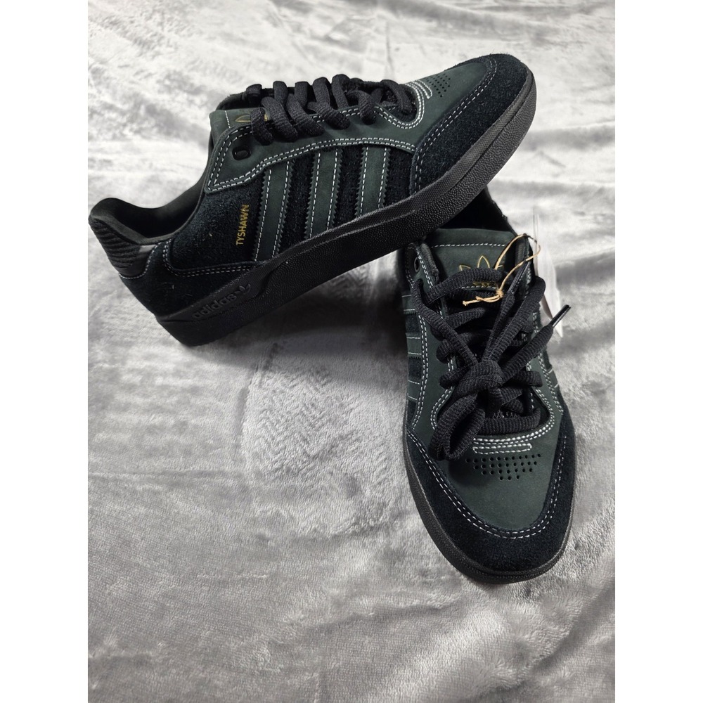 NIB Tyshawn Low‎ Adidas Men's 6 Black Skater Suede/Leather Shoes IE3130